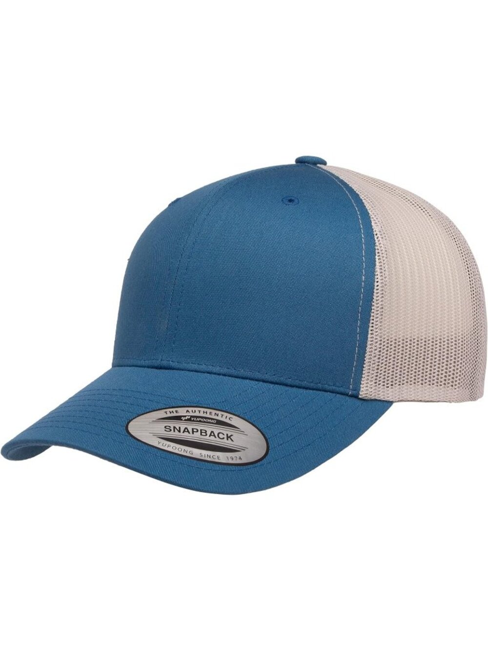 Men's Steel Blue/Silver Cotton Classics Trucker Mesh Cap YP Snapback Loose Cap